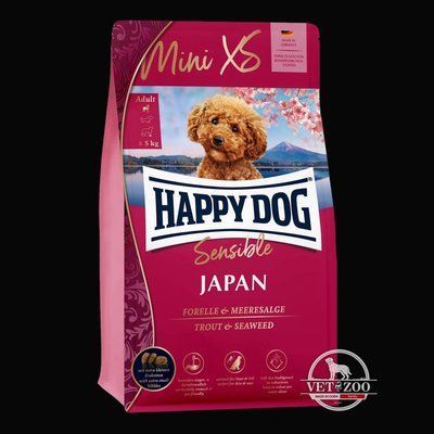 Happy Dog Міні XS Японія Курча з фореллю та водоростями 300г 60943 фото
