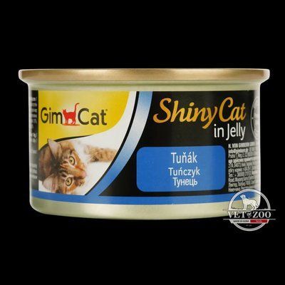 Вологий корм GimCat Shiny Cat для котів, тунець, 70 г G-413082/413280 фото