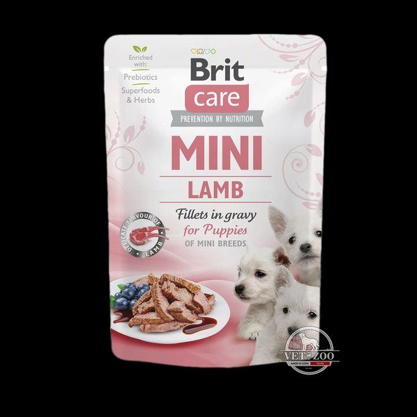 Brit Care Dog Mini Fillets In Gravy з ягням для цуценят 100216/4418 фото