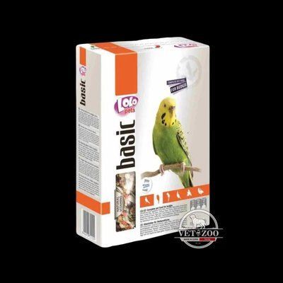 LoLo Pets basic for BUDGIE Повнораціонний корм для хвилястих папуг 500г LO-72100 фото