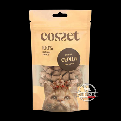 Ліофілізовані курячі серця для котів 40г 105040 фото