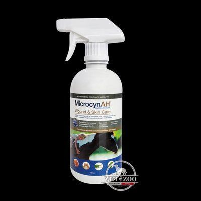 Microcyn Wound&Skin Care Spray МІКРОЦИН спрей для обробки ран і догляду за шкірою всіх видів тварин 500мл 992844 фото
