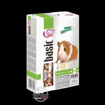 LoLo Pets basic for GUINEA PIG Повнораціонний корм для морської свинки 500г LO-71300 фото