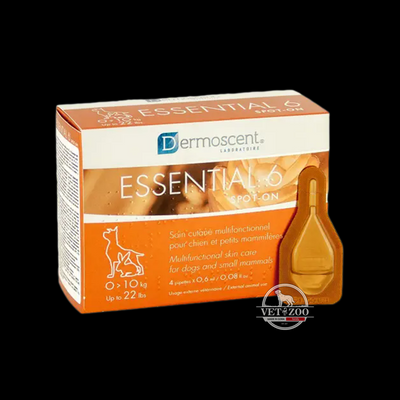 Dermoscent ESSENTIAL-6 Spot-On Skin Care - краплі на холку для відновлення шкіри 0-10кг 21501; 21502; 21503 фото