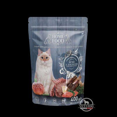 Home Food (Хоум Фуд) Сухий корм &laquo;Ягня і лосось&raquo; для дорослих котів 1.6кг 4820235020101 фото