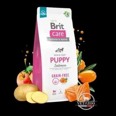 Сухий корм Brit Care Dog Grain-free Puppy для цуценят, беззерновий з лососем, 3 кг 172193; 172194; 172195 фото