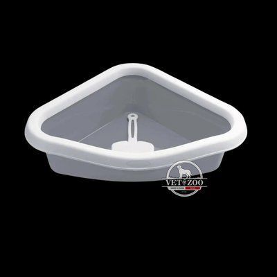 Stefanplast SPRINT CORNER - кутовий туалет для котів - 40х56х14 см, Сірий 96618 фото