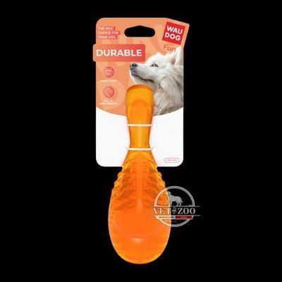 Іграшка для собак WAUDOG Fun Durable Гомілка, термопластична гума, 190 мм, помаранчевий 62154 фото