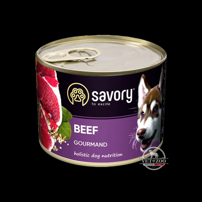 Вологий корм для дорослих собак Savory з яловичиною 800г 30433; 30440; 30426 фото
