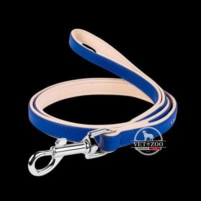 Collar BRILLIANCE - шкіряний поводок зі стразами для собак ширина 13мм, довжина 122см, синій 388612; 38863 фото