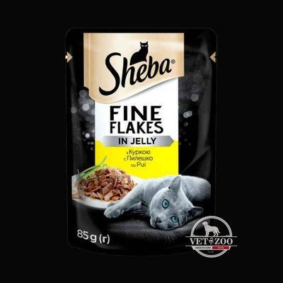 Sheba Fine Flakes з куркою у желе 85г 410343 фото