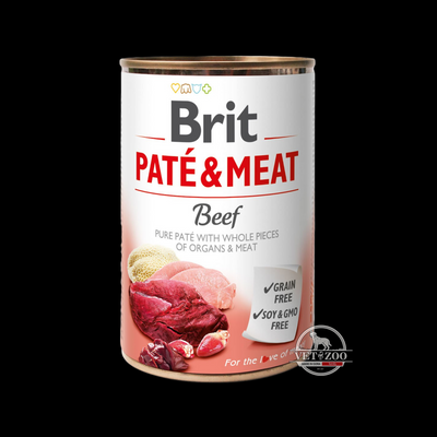 Brit Pat&eacute; & Meat Dog. Яловичина консерва для собак. 400г 100858/100072/0274 фото