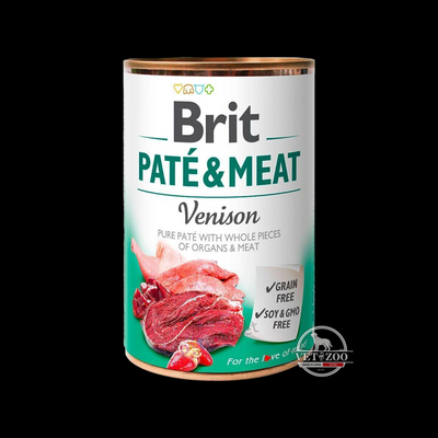 Brit Pat&eacute; & Meat Dog. Vension консерва для собак. 400г 100866/100078/0328 фото