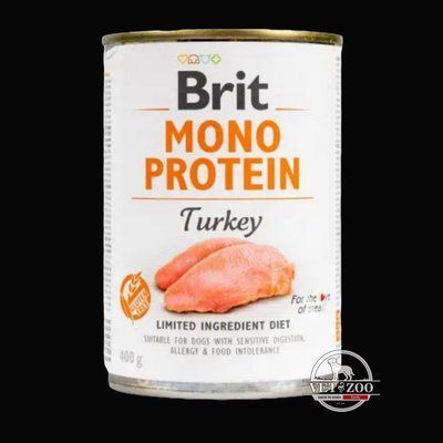 Brit Mono Protein Turkey для собак 400г 100060/9780 фото