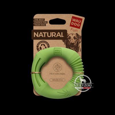 Іграшка для собак WAUDOG Fun Natural Кільце, біорозкладна гума, діаметр 12 см 621218 фото