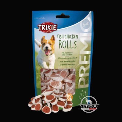 Ласощі Trixie Premio Chicken & Pollock Rolls для собак, роли курка/риба, 75 г 31535 фото