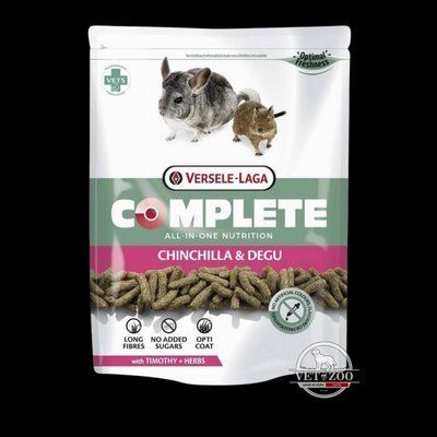 Versele-Laga Complete Chinchilla & Degu ВЕРСЕЛЕ-ЛАГА КОМПЛІТ ШИНШИЛА ДЕГУ корм для шиншил та дегу 500г 612552 фото