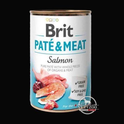 Brit Care Pate & Meat для собак, з лососем, 400 г 100071/0267 фото