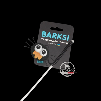 Іграшка для Котів Barksi з дзвіночком Вудочка Паук 3399 фото