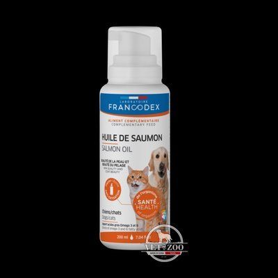 LABORATOIRE FRANCODEX SALMON OIL DOG CAT Олія лосося для котів і собак, 200 мл 170389 фото