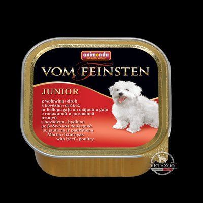 Animonda Vom Feinsten Junior для цуценят, з яловичиною та птицею. 150г 82620 фото