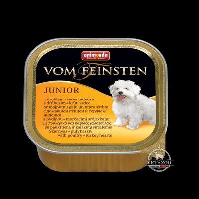 Animonda Vom Feinsten Junior для цуценят, з куркою і серцем індички. 150г 82621 фото