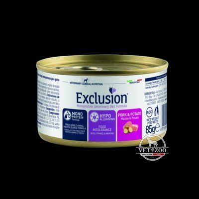 Консерва Exclusion Hypoallergenic зі свининою для котів з харчовою алергією 85 г 06234 фото