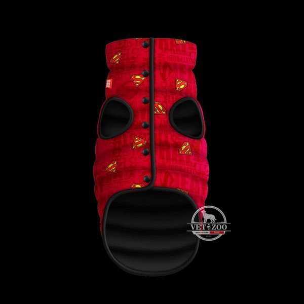 Курточка для собак WAUDOG Clothes, малюнок "Супермен червоний", L55 0955-4007; 0940-4007; 0965-4007 фото