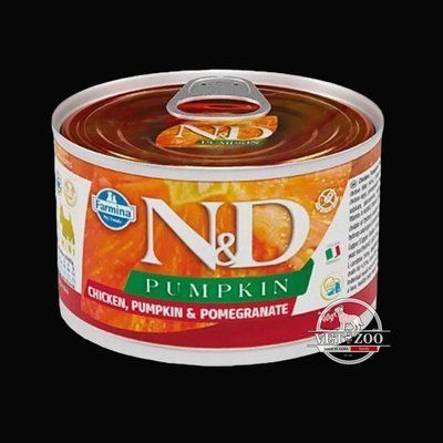 Farmina dog N&D CHICKEN, PUMPKIN & POMEGRANATE ADULT MINI WET FOOD 140г 02314 фото