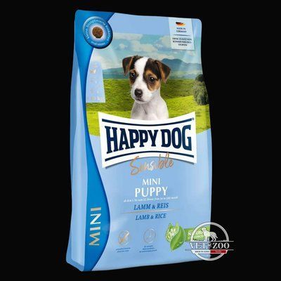Happy Dog Sensible Mini Puppy Lamb & Rice, корм для цуценят малих порід з ягням та рисом 800г 61252; 61251 фото