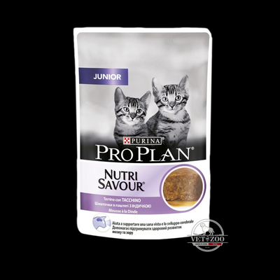 Purina Pro Plan Kitten Nutrisavour Шматочки з індичкою для кошенят 12457652 фото