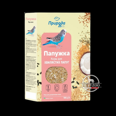 Корм Природа &laquo;Папужка. Йод + кокос&raquo; для хвилястих папуг, 500 г PR241086 фото