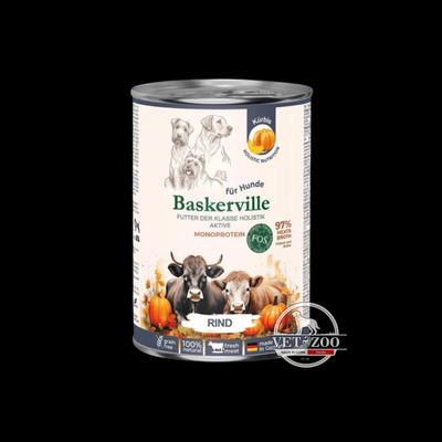 BASKERVILLE FOS Holistic Вологий корм для активних собак всіх порід (з яловичиною) 400 г 1004207; 1004212 фото