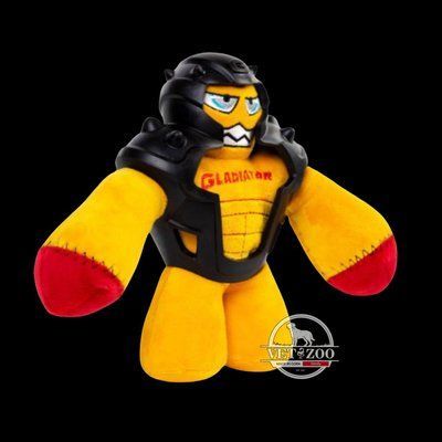 Іграшка для собак Гладіатор у гумовому шоломі GiGwi Gladiator, текстиль, гума, 21 см 2310 фото