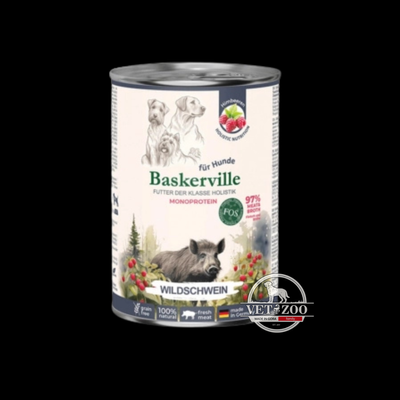 BASKERVILLE FOS Holistic Вологий корм для собак з чутливим травленням (з диким кабаном) 400 г 1004209; 1004214 фото