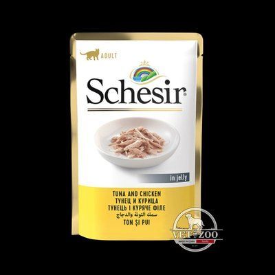 Schesir Tuna & Chicken - Тунець/Куриця у желе - вологий корм для кішок, 85 г 171016/751027 фото