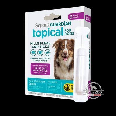 Sergeant&rsquo;s Guardian Dogs СЕРЖАНТС ГАРДІАН краплі від бліх, кліщів, комарів для собак 15-30кг 01065; 01072; 01058 фото
