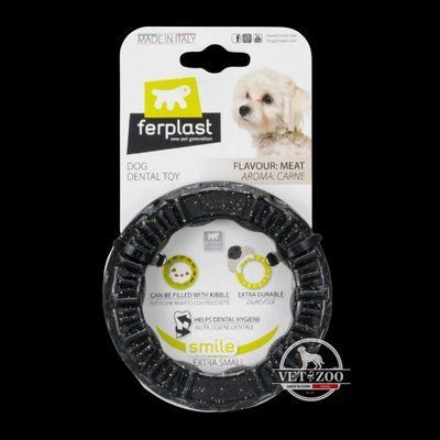 Іграшка для собак Ferplast Ring Smile Extra Small чорний &Oslash; 8.5 x 1.7 см 86790017 фото