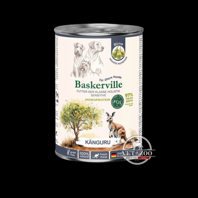 BASKERVILLE FOS Holistic Вологий  для собак з чутливим травленням (з м'ясом кенгуру)  400 г 1004211; 1004216 фото