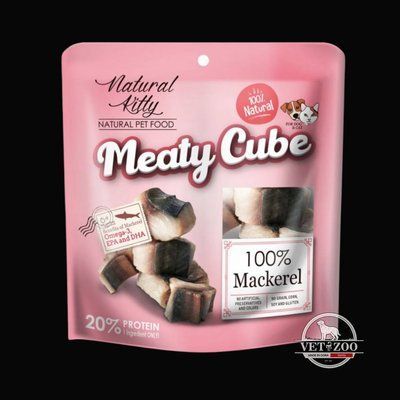 Ласощі для котів та собак Natural Kitty Cube, кубики зі скумбрії, 60 г SNK21008 фото
