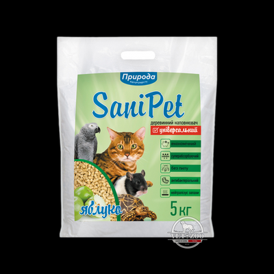 Природа Sani Pet Наповнювач деревний "Універсальний", з ароматом лимона 5кг PR240792 фото