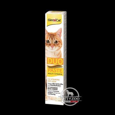 Паста для котів GimCat DUO PASTE Multi-vitamin 12 vitamins with cheese 12 вітамінів та сир, 50 г G-421841 фото