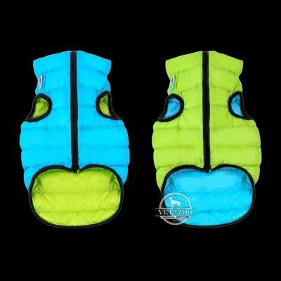 Двостороння курточка для собак AiryVest салатово-блакитна, S30 1630; 1711; 1608; 1601 фото