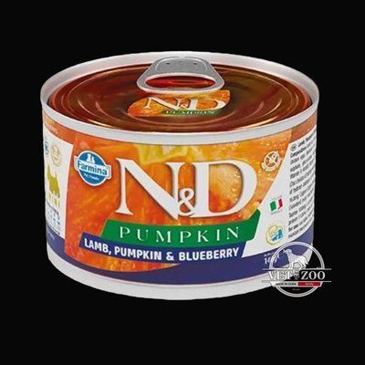 Farmina dog N&D LAMB, PUMPKIN & BLUEBERRY ADULT MINI WET FOOD 140г 02338 фото