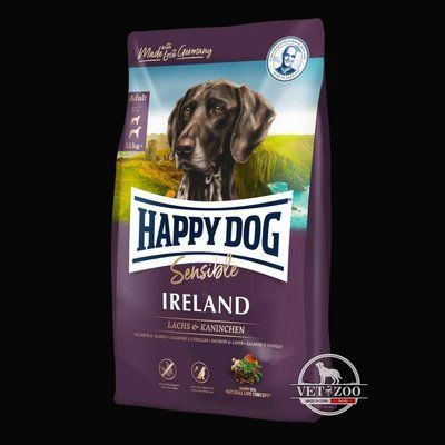 Happy Dog Supreme Sensible Ireland сухий корм із лососем і кроликом для собак при харчовій алергії 4кг 3537; 3538 фото
