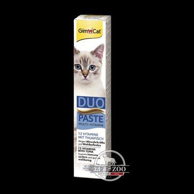 Паста для котів GimCat DUO PASTE Multi-vitamin 12 vitamins with tuna 12 вітамінів та тунець, 50 г G-421858 фото