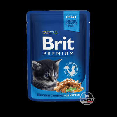 Brit Premium Шматочки з куркою для кошенят 100274 фото