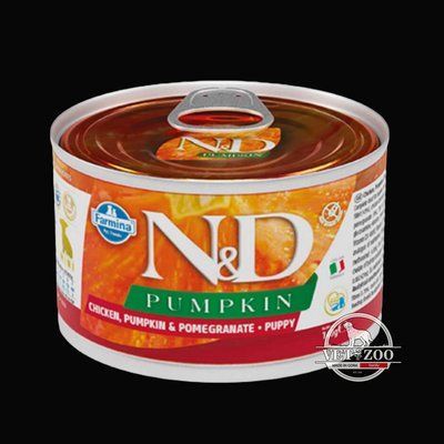 Farmina dog N&D CHICKEN, PUMPKIN & POMEGRANATE PUPPY MINI WET FOOD 140г 05711 фото