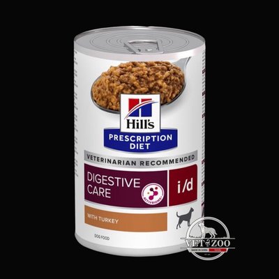 Hill’s PRESCRIPTION DIET i/d Digestive Care Вологий корм для собак догляд за травленням, з індичкою, консерва, 360 г 607215 фото