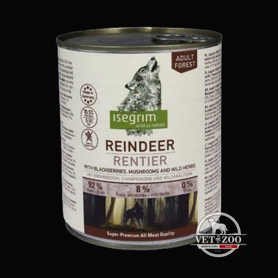 Isegrim Reindeer pure with Blackberries, Champignons & Herbs 800г 95717 фото